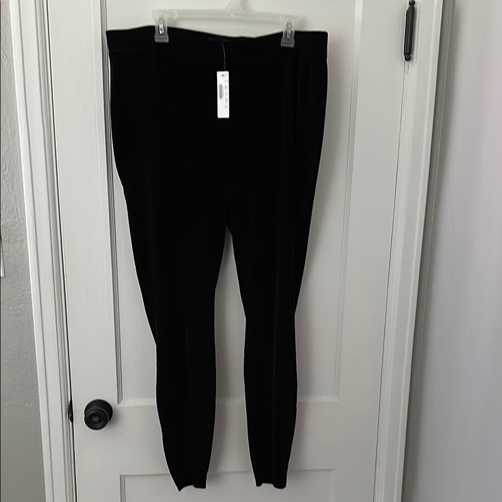JCrew Black Velvet Leggings NWT